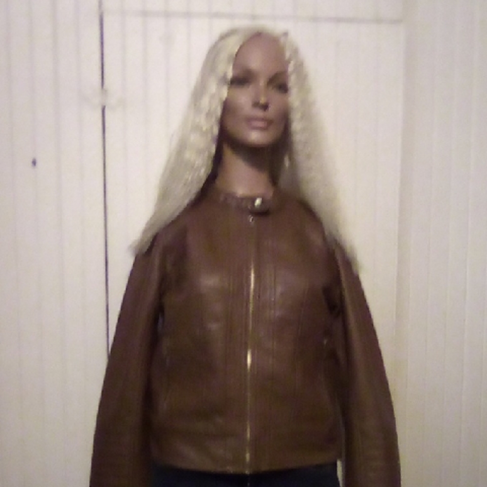 Fall Fashion Faux Leather With Brass Hardware.Size Small.